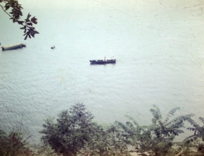 Grandma and Grandpa in boat