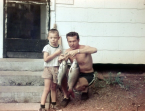 Me & Dad with fish we caught