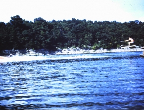 Skiing at Gwinn Island